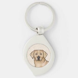 Yellow Labrador Retriever Art Cute Lab Dog Head Key Ring