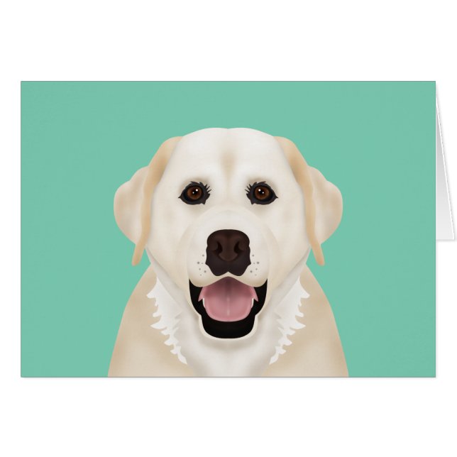 yellow labrador retriever cartoon (Front Horizontal)