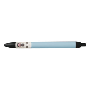 yellow labrador retriever cartoon black ink pen