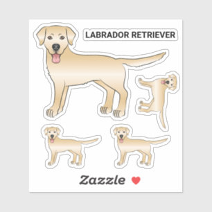 Yellow Labrador Retriever Cartoon Dog Illustration