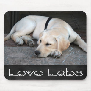 Yellow Labrador Retriever  Chalkboard Mousepad