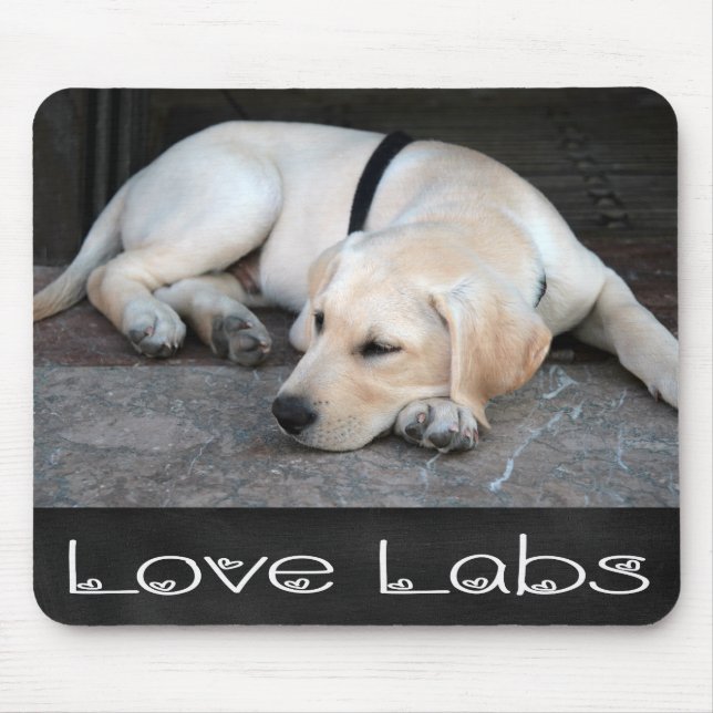 Yellow Labrador Retriever  Chalkboard Mousepad (Front)