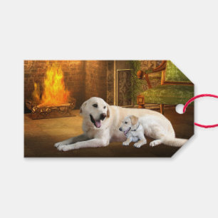 Yellow labrador retriever Christmas Gift Tags