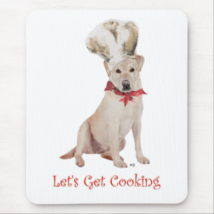 Yellow Labrador Retriever Cooking Mouse Mat