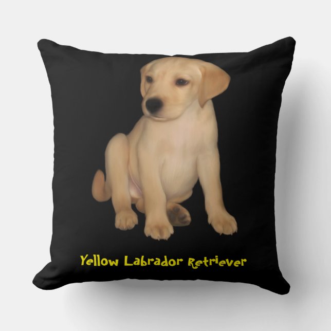 Yellow Labrador Retriever Cushion (Front)