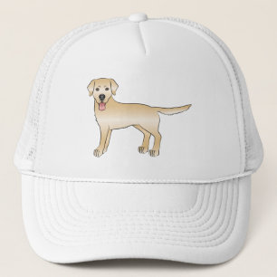 Yellow Labrador Retriever Cute Cartoon Dog Trucker Hat