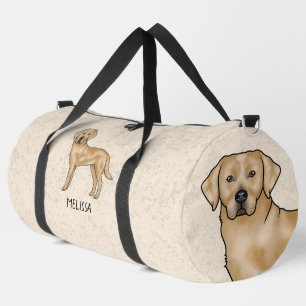 Yellow Labrador Retriever Cute Cartoon Lab Dog Duffle Bag