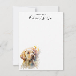 Yellow Labrador Retriever Cute Dog Watercolor  Card