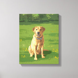Yellow Labrador Retriever Dog Canvas Print