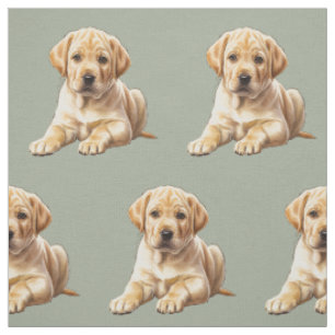 Yellow Labrador Retriever Dog Fabric