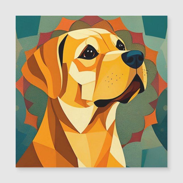 Yellow Labrador Retriever Dog Geometric Art (Front)