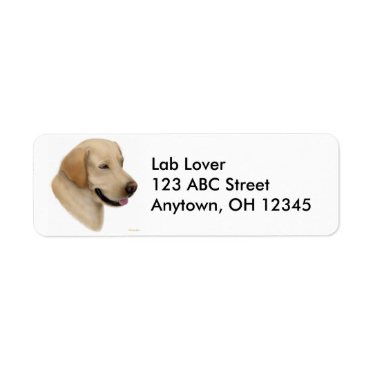 Yellow Labrador Retriever Dog Label Return Address Label