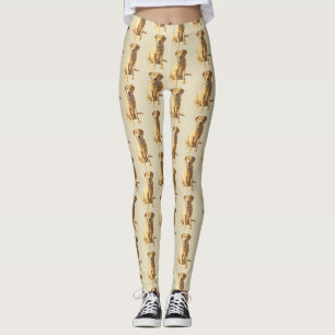 Yellow Labrador Retriever Dog Leggings