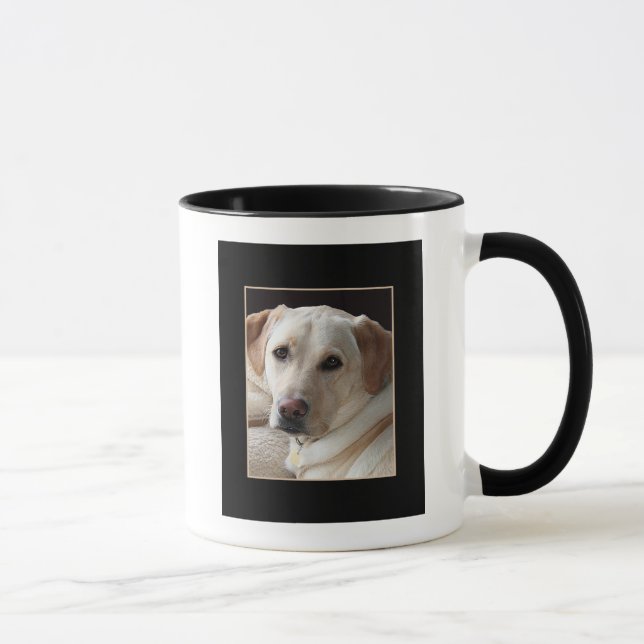 Yellow Labrador Retriever Dog on Ceramic Mug (Right)