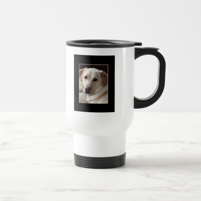 Yellow Labrador Retriever Dog on Travel Mug (Right)