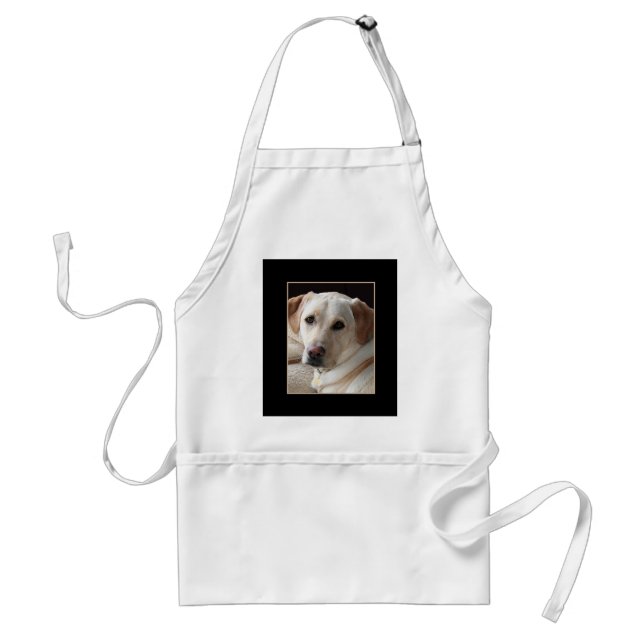 Yellow Labrador Retriever Dog Photo on Apron (Front)