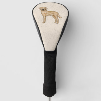 Yellow Labrador Retriever Drawing Cute Cartoon Dog Golf Head Cover