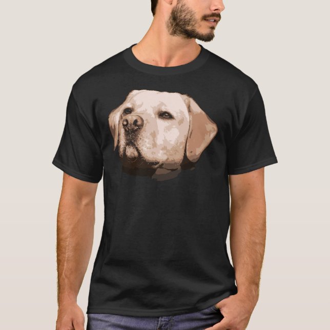 Yellow Labrador Retriever Face T-Shirt (Front)