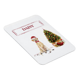 Yellow Labrador Retriever Funny Christmas Dog Magnet