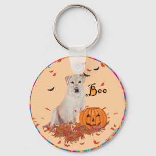 Yellow Labrador Retriever Halloween Key Ring