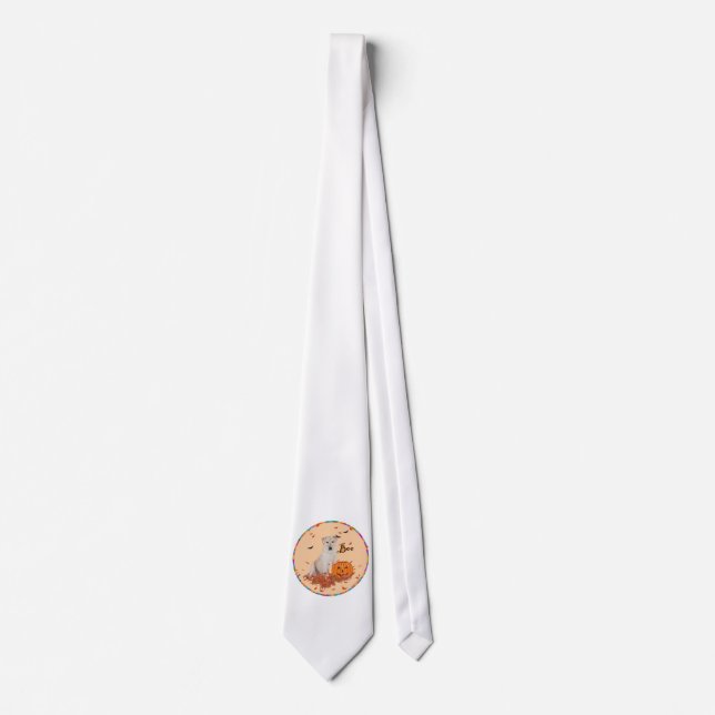 Yellow Labrador Retriever Halloween Tie (Front)