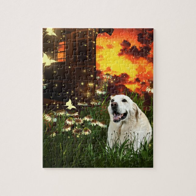 Yellow labrador retriever jigsaw puzzle (Vertical)