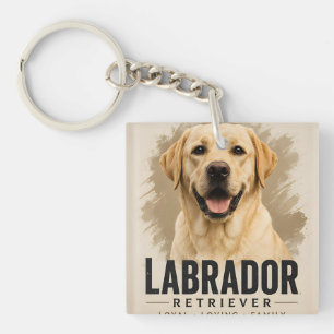 Yellow Labrador Retriever Loyal Loving Family Dog Key Ring