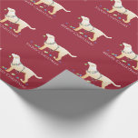 Yellow Labrador Retriever Merry Christmas Design Wrapping Paper<br><div class="desc">Yellow lab and White lab Christmas designs. This side view silhouette can also represent: Lab, Yellow Lab, Black Lab, Chocolate Lab, White lab, Labrador Retriever, Chessy, Chessie, Chesapeake, Chesapeake Bay Retriever, Rhodesian, Ridgeback, Curly Retriever, Curly Coated Retriever, Beauceron, Austrian Pinscher, Akbash, Blue Lacy, Chinook, Mountain Cur, Pudlepointer, Puddle Pointer, Poodle...</div>