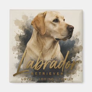 Yellow Labrador Retriever Modern Portrait Loyal  Magnet
