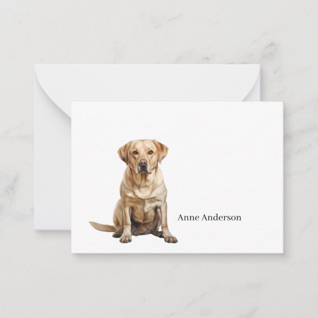 Yellow Labrador Retriever Note Card (Front)