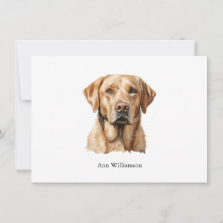 Yellow Labrador Retriever Note Card