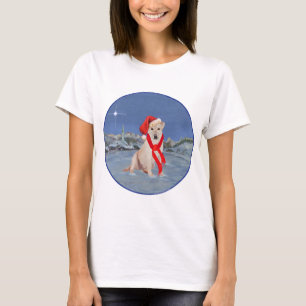 Yellow Labrador Retriever on a Wintry Night T-Shirt