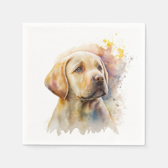 Yellow Labrador Retriever Paper Napkin (Front)