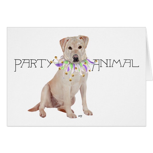 Yellow Labrador Retriever Party (Front Horizontal)
