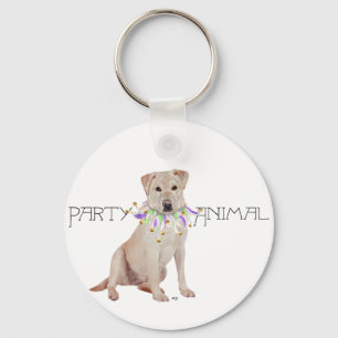 Yellow Labrador Retriever Party Key Ring