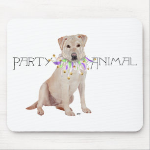 Yellow Labrador Retriever Party Mouse Mat