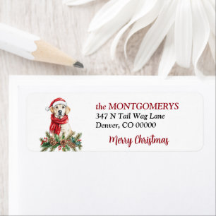 Yellow Labrador Retriever Pine Bough Christmas