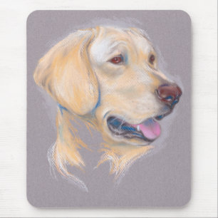 Yellow Labrador Retriever Portrait Mouse Mat