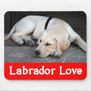 Yellow Labrador Retriever Puppy Dog - Yellow Lab Mouse Mat