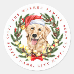 Yellow Labrador Retriever Round Stickers