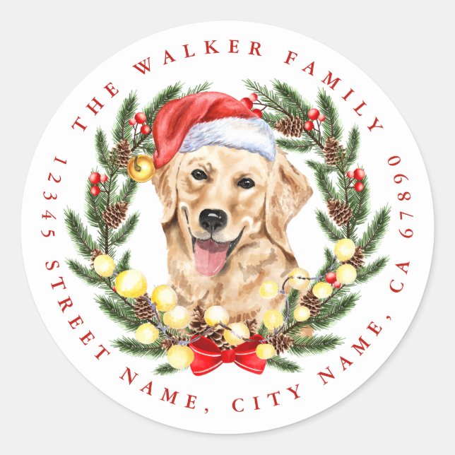 Yellow Labrador Retriever Round Stickers (Front)
