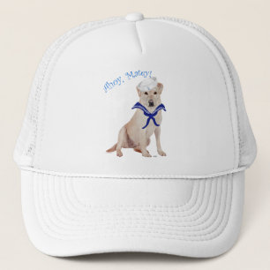 Yellow Labrador Retriever Sailor Trucker Hat