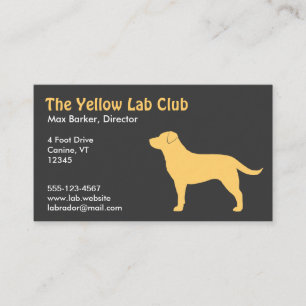 Yellow Labrador Retriever Silhouette Business Card