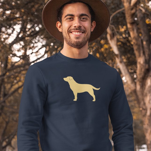 Yellow Labrador Retriever Silhouette Lab Lover's Sweatshirt (Creator Uploaded)