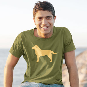 Yellow Labrador Retriever Silhouette Lab Lover's T-Shirt