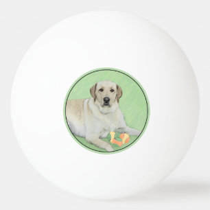 Yellow Labrador Retriever & Tennis Balls Painting