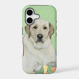 Yellow Labrador Retriever & Tennis Balls Painting