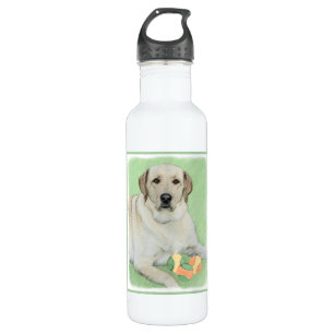 Yellow Labrador Retriever & Tennis Balls Painting 710 Ml Water Bottle