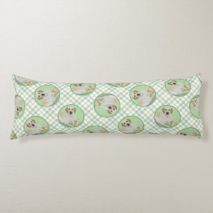 Yellow Labrador Retriever & Tennis Balls Painting Body Cushion