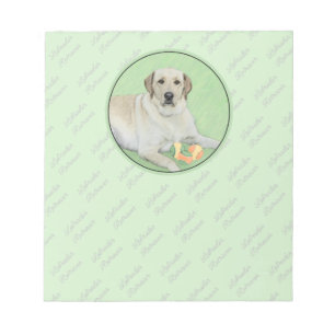 Yellow Labrador Retriever & Tennis Balls Painting Notepad
